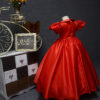 girl red long doll collar dress princess dress doll hosted the stage show cute