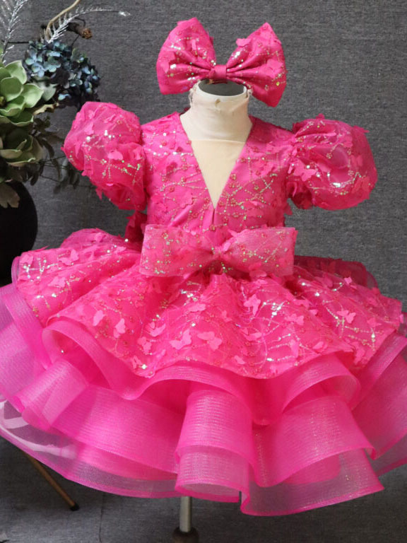 Pastel pink kids occasion dresses crafted for formal family gatherings and galas