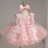 Blush Pink 3D Butterfly Short Tutu Dress | Baby Girl Princess Party Gown