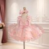 Blush Pink 3D Butterfly Short Tutu Dress | Baby Girl Princess Party Gown
