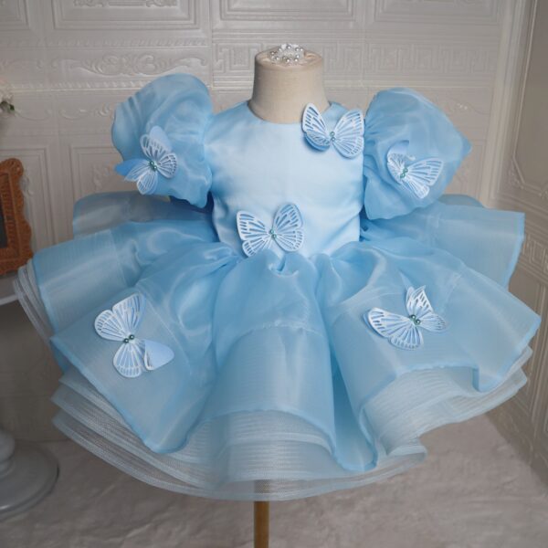 O1CN01do2Bbr2NXEfngf5IU_!!4088969972 Light Blue Puff Sleeve Toddler Princess Dress 3D Butterfly Appliqué Kids Ball Gown With Big Butterfly Wing Back For Birthday Photoshoot