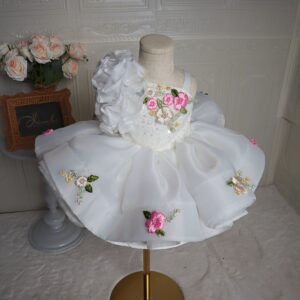 O1CN01kTMV3u2NXEgKeuMfA_!!4088969972 White One‑Shoulder Ruffle Toddler Princess Dress Handmade Floral Embroidery Beaded Puffy Ball Gown For Birthday Photoshoot Flower Girl